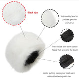 1 pcs Women's Faux Fur Hat for Winter with Stretch Cossack Russian Style White Warm Cap Winter skiing