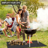 39*60 in Fire Pit Mats Protects Decks and Patios, Fireproof Grill Pad for Outdoor Grill, Durable and Portable In Australia - Darrahopens