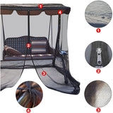 Swing Mosquito Netting, Mosquito Mesh Screen, Outdoor Rectangle with Zipper Opening and roof Waterproof Tent(155*125*200cm) In Australia - Darrahopens