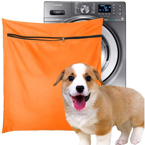 Pet Washing Bag Dog Cat Horse Hair Laundry Bag for Rug Sheet Boots Pets Laundry Helper 65x70cm Orange In Australia - Darrahopens