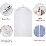 Garment Bags Dress Bag for Storage Dust-Proof Suit Protector Cover Bag with Zipper for Long Dresses, Suit Set of 10