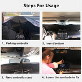 Upgraded Car Windshield Sun Shade Umbrella car Shade Front Windshield Cover Sun Visor Foldable Automotive (Large, 55''X31'')