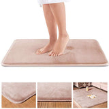 Memory Foam Bath Mat 40*60cm, Extra Soft Absorbent Bathroom Rugs Non Slip Bath Rug Runner for Shower Bathroom Floors, Pink