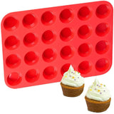 Silicone Mini Muffin Pan 24 Cups Mini Cupcake Pans, BPA Free Mini Muffin Tin for Baking Nonstick 1pcs In Australia - Darrahopens