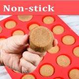 Silicone Mini Muffin Pan 24 Cups Mini Cupcake Pans, BPA Free Mini Muffin Tin for Baking Nonstick 1pcs