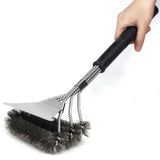 Grill Brushes Barbecue Scrapper Accessories Cleaning Brush Tools Outdoor Cleaner Stainless Steel Bristles Wire Kitchen Clean,Black