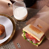 Toaster Bags, 10pcs Reusable Non-Stick Sandwich Toaster Bags Washable Heat Resistant Sandwich Bag Pockets for Grilled Cheese