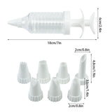 Cake Decorating Gun, Cupcake Icing Piping Kit, Cake Decorating Kit with Piping Tips, Cupcake Injector/Decorating Icing Set, White