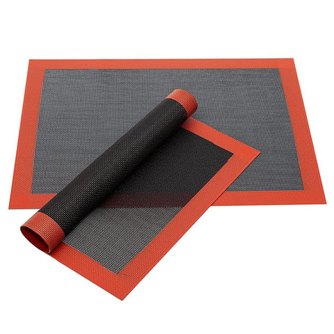 2 Pcs Perforated Silicone Fiberglass Mat for Baking Pastry, Cookies, Bread, Pizza, Multifunctional with Even Heat Distribution In Australia - Darrahopens