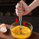 Stainless Egg Whisks, Hand Push Egg Rotary Whisk, Egg Beater Mixer, Semi-Automatic Rotating Whisk Hand Mixer Blender In Australia - Darrahopens