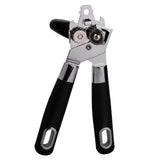 Stainless Steel Can Opener,Comfortable Handle, Sharp Blade Smooth Edge, Multifunctional Bottle Opener,Large Lid Openers