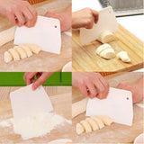 Dough and Bowl Scraper 3-Piece Trapezoidal Plastic Scraper Multi-Function Kitchen Scraper Food Safety Plastic Dough Cutter In Australia - Darrahopens