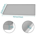 1 pcs Under Sink Mat 78.7*55.8in for Kitchen Waterproof, Silicone Under Sink Protector Mats, Light Grey