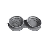 Dog Bowls, Foldable Silicone pet Travel Feeder, Choking and Spitting Proof, 2 Combination Dog and cat Food Bowls In Australia - Darrahopens