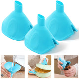 3PCS Multifunctional Silicone Funnel,Kitchen Funnel,Food Grade Silicone Foldable Funnel Food Grade Safety Assured
