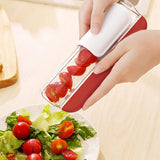 Zip Slicer for Tomatoes, Grapes and Cherry Tomatoes Slicer Cutter, Progressive Zip Slicer Fruit Splitter, Fast Easy Kitchen