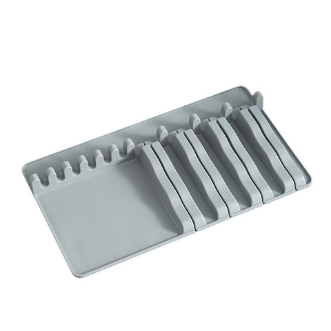 Knife Holder, In Drawer Knife Block Holder Expandable Knife Organizer, Spoon Rest for Stove Top,Flat Knife Block