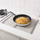 Roll Up Dish Drying Rack Over Sink Drying Rack Sink Cover Kitchen Sink Accessories Gadget Multipurpose Organizer Foldable