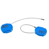 2 PCS（blue）3-Digit Combination Lock Blue Waterproof Luggage Locks Bag Padlocks for Small Gate, Locker, School Gym Sports Locker