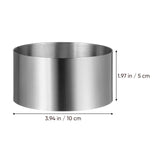 4 pcs Stainless Steel Round Cake Mold Mousse Mold Cake Ring Cookie Baking Mold Biscuit Making Tools (4x4x1.9inch)