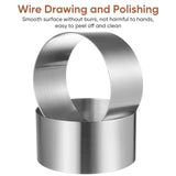 4 pcs Stainless Steel Round Cake Mold Mousse Mold Cake Ring Cookie Baking Mold Biscuit Making Tools (4x4x1.9inch)