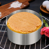4 pcs Stainless Steel Round Cake Mold Mousse Mold Cake Ring Cookie Baking Mold Biscuit Making Tools (4x4x1.9inch)