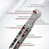 5 Pcs Mini Ratchet Wrench Set, High Torque Offset Reversible Screwdriver, with Phillips, Slotted, Hex, Torx for Tight Spaces