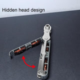 5 Pcs Mini Ratchet Wrench Set, High Torque Offset Reversible Screwdriver, with Phillips, Slotted, Hex, Torx for Tight Spaces
