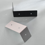 2 PCS Heavy Duty Steel L Brackets Angle Channel Profile Corner Brace for Connector Support Shelving Wall Mounted