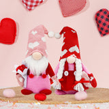 Valentines Day Gnomes Decor - 2PCS Mr and Mrs Valentine Gnome Plush,Valentine Gifts Home Ornament Tray Decor
