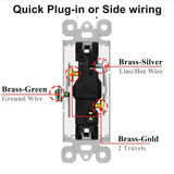 4Pack Three Way Switch Rocker Switch 15A 120/277V, On/Off Rocker Paddle Interrupter, Residential/Commercial Grade,Home & Office In Australia - Darrahopens