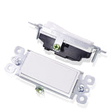 4Pack Three Way Switch Rocker Switch 15A 120/277V, On/Off Rocker Paddle Interrupter, Residential/Commercial Grade,Home & Office