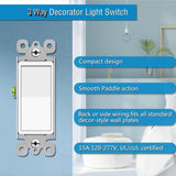 4Pack Three Way Switch Rocker Switch 15A 120/277V, On/Off Rocker Paddle Interrupter, Residential/Commercial Grade,Home & Office In Australia - Darrahopens
