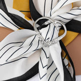 4 PCS Scarf Buckle for Women Rhinestones Pearl Silk Scarf Clips Fashion Clasp Ring Jewelry Valentine's Day Mother's Day Gift