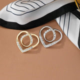 4 PCS Scarf Buckle for Women Rhinestones Pearl Silk Scarf Clips Fashion Clasp Ring Jewelry Valentine's Day Mother's Day Gift