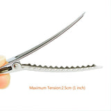 50 Pack 2.36 inches Hair Clips, Silver Metal Alligator Hair Pins Teeth Bows Hair Clips Hairdressing Salon Hair Grip