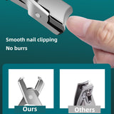 Anti-Splash Nail Clippers, Wide Opening ,Toenail Clipper Pedicure Kit, Suitable for Men and Women with Thick Nails(4 Pcs)