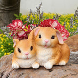 Rabbit Planter Animal Succulent Pots, Resin Rabbit Mini Flower Pots Cactus/Plants Containers for Home Office Desk Windowsill Decor In Australia - Darrahopens