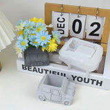 3D Bus Flower Pot Silicone Mold Container Bowl Resin Mold Retro Car Shape Candle Vessel Concrete Cement Mold Epoxy Resin
