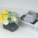 3D Bus Flower Pot Silicone Mold Container Bowl Resin Mold Retro Car Shape Candle Vessel Concrete Cement Mold Epoxy Resin