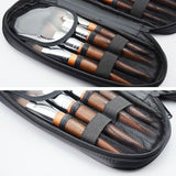 A storage & makeup bag organizer for brush sets & makeup tools to protect make up accessories & bag, Black
