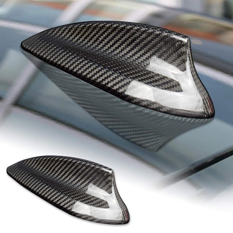 niversal Car Shark Fin Antenna AM/FM Radio Signal Roof Aerial for Auto SUV Truck Offroad （Carbon Fiber Black） In Australia - Darrahopens
