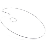 Clear Acrylic Paint Palette ,Oval Art Palette Watercolor Gouache Oil Paint Mixing Palette Easy Clean Plastic Paint Tray Pallette