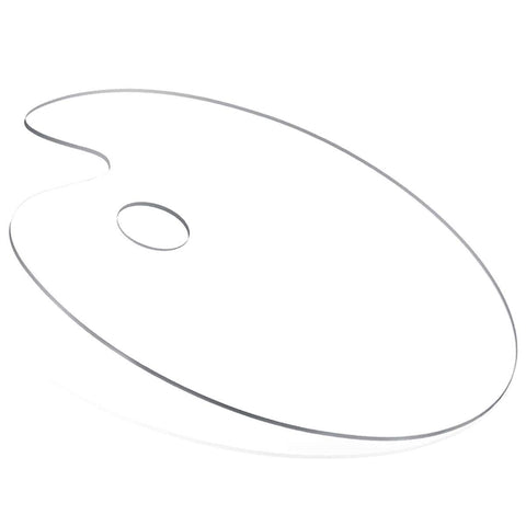 Clear Acrylic Paint Palette ,Oval Art Palette Watercolor Gouache Oil Paint Mixing Palette Easy Clean Plastic Paint Tray Pallette