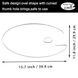 Clear Acrylic Paint Palette ,Oval Art Palette Watercolor Gouache Oil Paint Mixing Palette Easy Clean Plastic Paint Tray Pallette