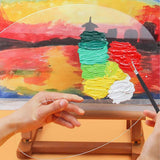 Clear Acrylic Paint Palette ,Oval Art Palette Watercolor Gouache Oil Paint Mixing Palette Easy Clean Plastic Paint Tray Pallette
