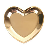 Stainless Steel Jewelry Tray Nordic Heart-shaped Gift Storage Tray Necklace Ring Display/Fruit Dessert Tray/Home Decoration