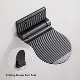 Aluminum Non-Slip Shower Foot Rest, Bathroom Shower Pedal, Shower Shaving Foot Rest, Heavy Duty Foldable Foot Rest Step In Australia - Darrahopens