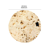 Funny Tortilla Pencil Case Holder Roll Canvas Pencil Pouch Pancake Canvas Pen Roll Up Round Pencil Holder Pancake Stationery