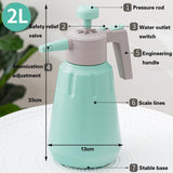 Handheld Garden Pump Sprayer, Garden & Lawn Pressure Spray Bottle with Safety Value & Adjustable Nozzle for Plant Spraying/Home